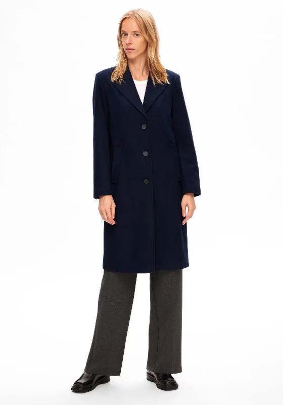 Selected Femme Alma Wool Coat, Dark Sapphire