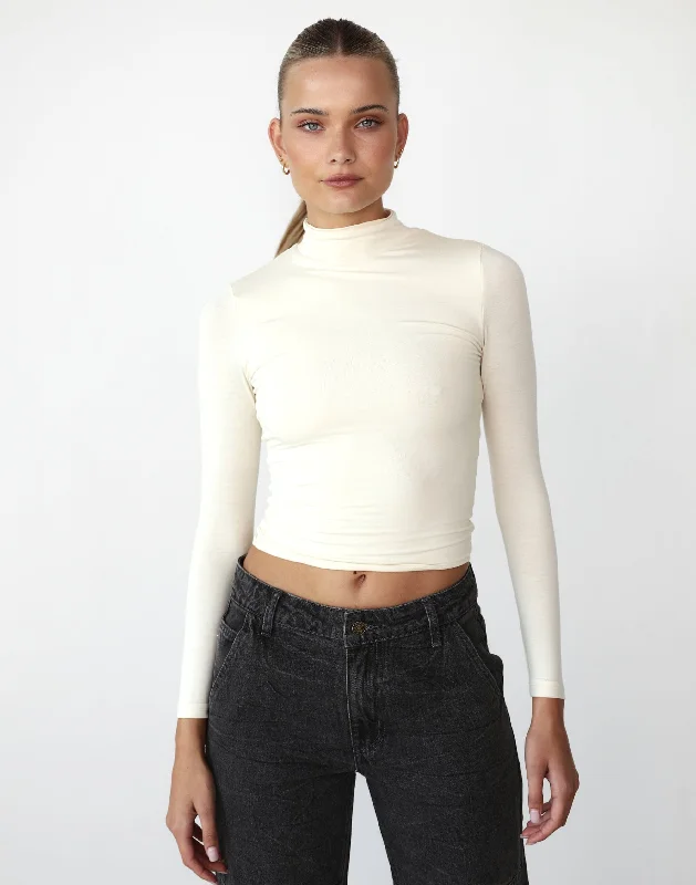 Benny Long Sleeve Top (Cream)