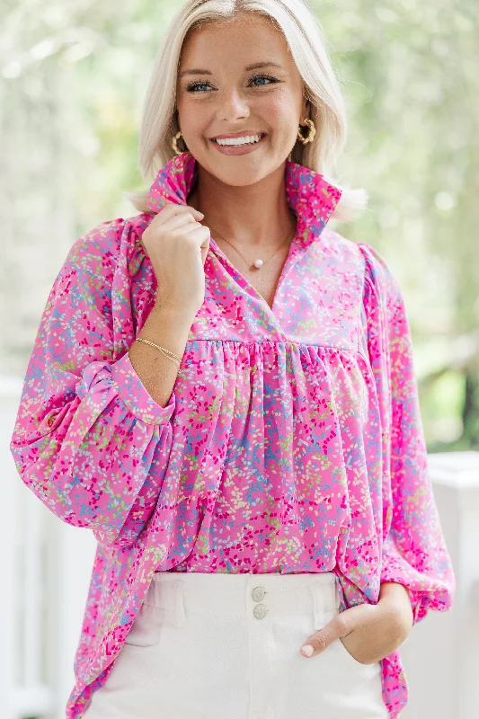 The Morgan Confetti Pink Spotted Blouse